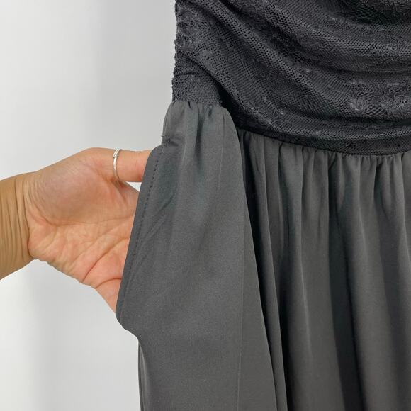 NIA | NWT Santal Dress in Black Strapless A-line Midi XS - Picture 8 of 13